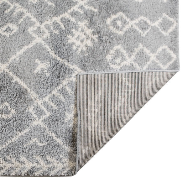 Gray Geometric Area Rug, 8x10