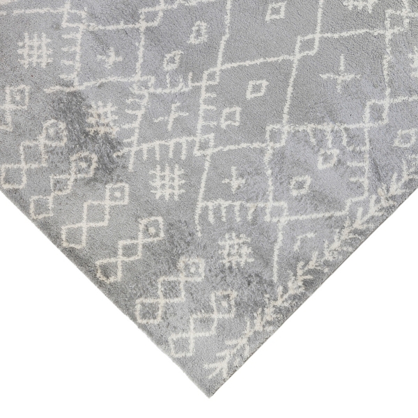Gray Geometric Area Rug, 8x10