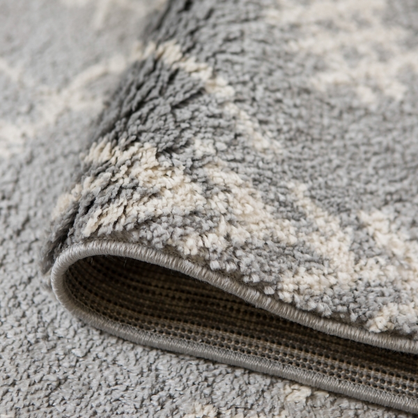 Gray Geometric Area Rug, 8x10