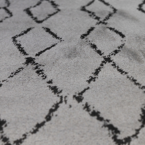 Gray Striped Diamond Area Rug, 5x8