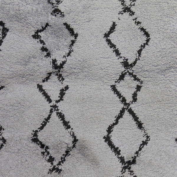 Gray Striped Diamond Area Rug, 5x8