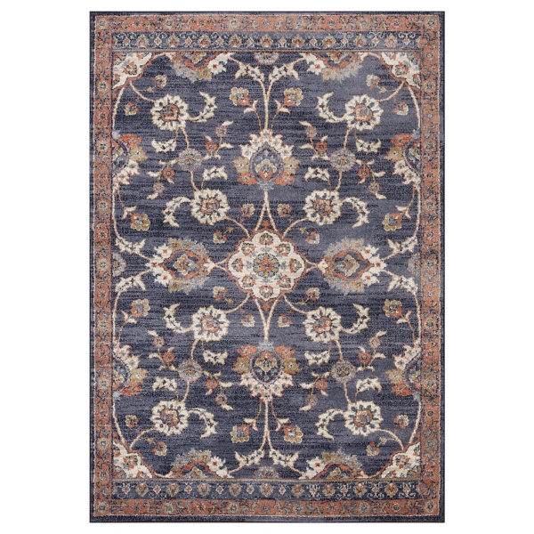 Kirklands Navy Blue Floral Area Rug, 8x10 Hamilton Place