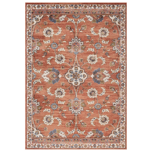 Orange Floral Area Rug, 8x10 Kirklands Home