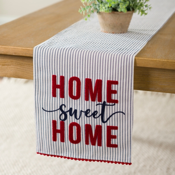 Home Sweet Home Striped Table Runner Kirklands Home