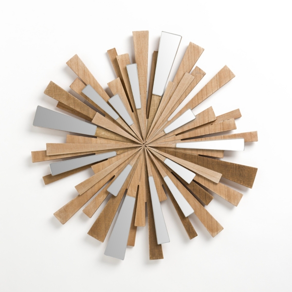 Wood and Mirror Starburst Wall Plaque Kirklands Home