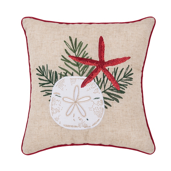 Seaside Greeting Christmas Pillow Kirklands Home