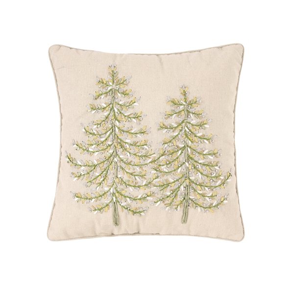 Embroidered Evergreens Throw Pillow Kirklands Home