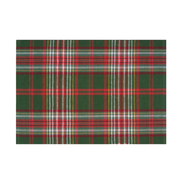 Green and Red Axel Plaid Placemats, Set of 6