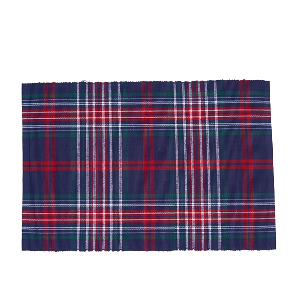 Blue and Red Douglas Plaid Placemats, Set of 6