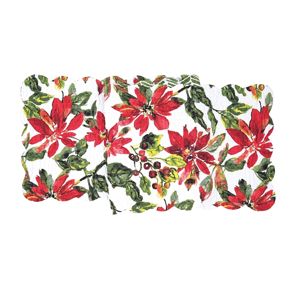Poinsettia and Berry Reversible Table Runner