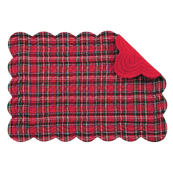 Red & Green Tartan Placemats, Set of 6