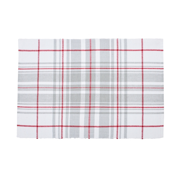 Gray and Red Plaid Placemats, Set of 6 Kirklands Home