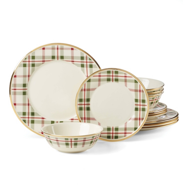 Lenox Holiday Plaid 12-pc. Dinnerware Set