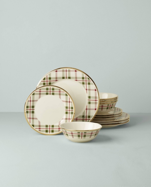 Lenox Holiday Plaid 12-pc. Dinnerware Set