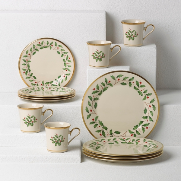 Lenox Holly Gold Edge 12-pc. Dinnerware Set