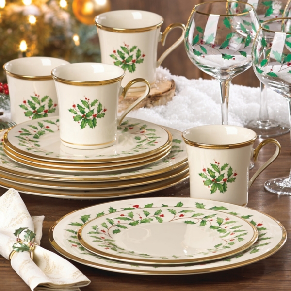 Lenox Holly Gold Edge 12-pc. Dinnerware Set