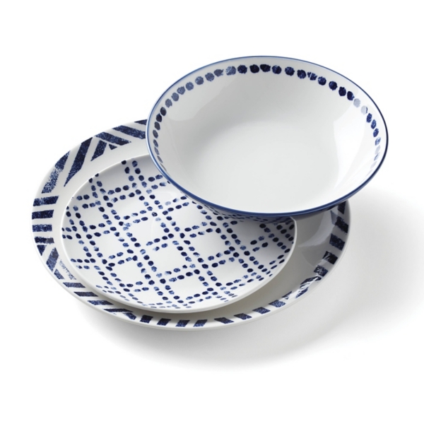 Blue & White Harbour 12-pc. Dinnerware Set