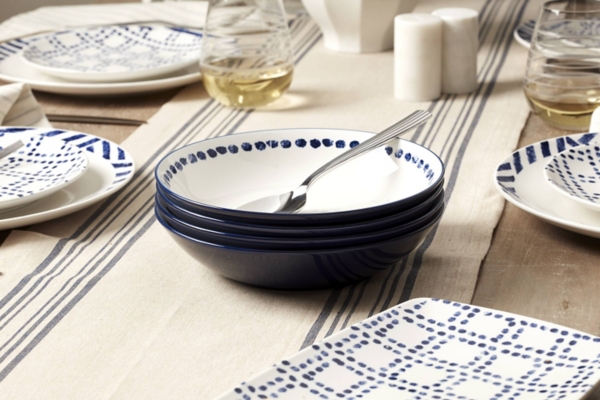Blue & White Harbour 12-pc. Dinnerware Set