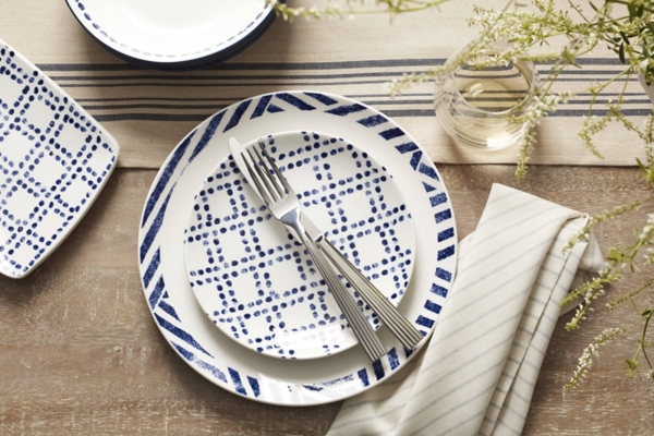 Blue & White Harbour 12-pc. Dinnerware Set