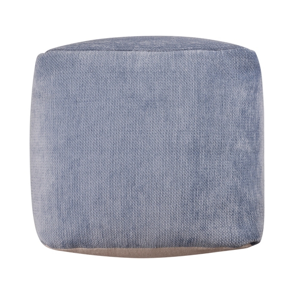 Spa Blue Chenille Pouf