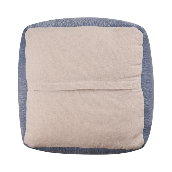 Spa Blue Chenille Pouf