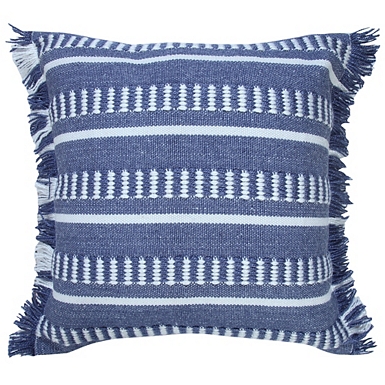 Blue Dashed Indoor/Outdoor Pillow