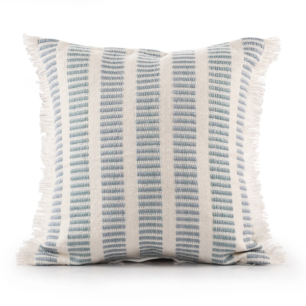Blue Dashed Indoor/Outdoor Pillow