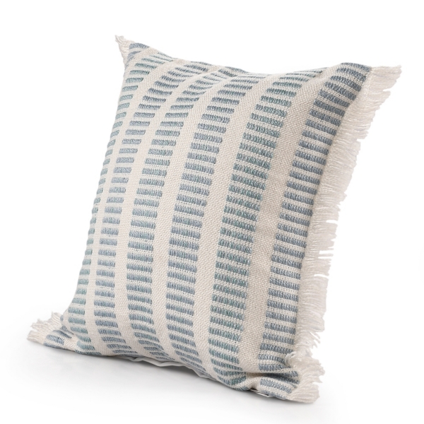 Blue Dashed Indoor/Outdoor Pillow