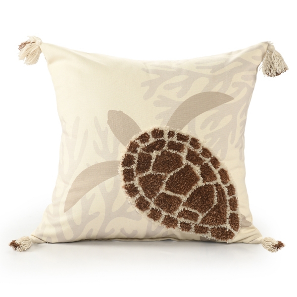 Tufted Turtle Indoor/Outdoor Pillow