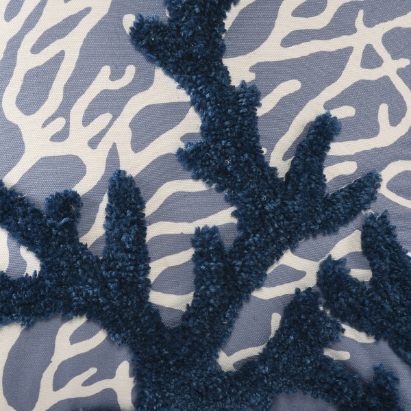 Blue Tufted Coral Indoor/Outdoor Pillow