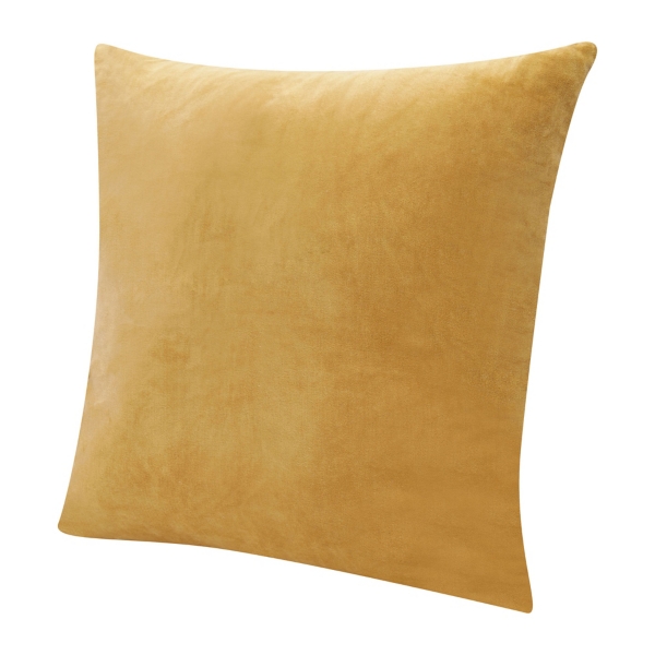 Ochre Velvet Handmade Throw Pillow