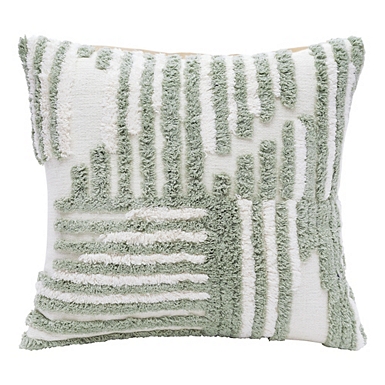 White shag throw sales pillow