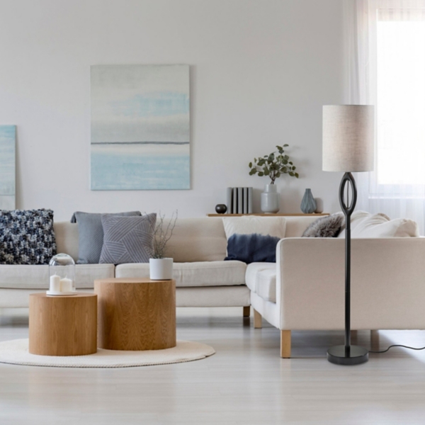 Black Mayfair Open Floor Lamp