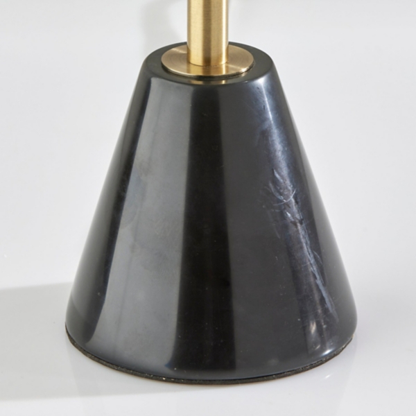 Black and Antique Brass Tucker Table Lamp