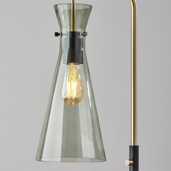Walter Smoked Glass Floor Lamp