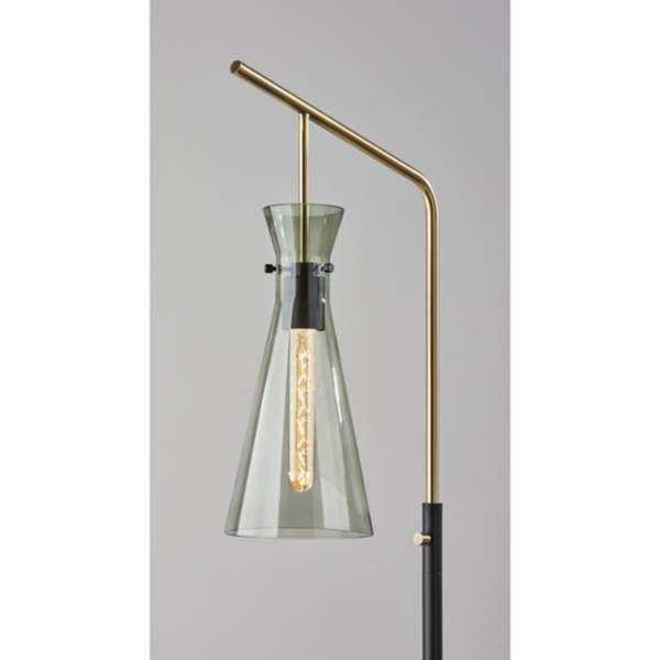 Walter Smoked Glass Floor Lamp