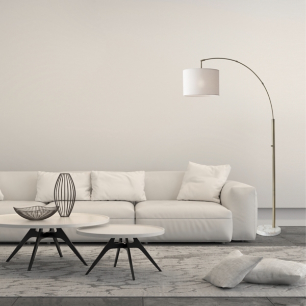 Cream Bowman Arched Floor Lamp