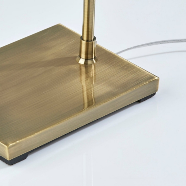 Leon Antique Brass Metal Floor Lamp