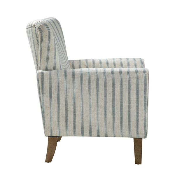 Gustaf Blue Striped Armchair