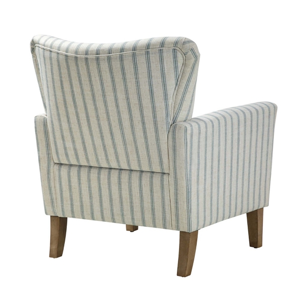 Gustaf Blue Striped Armchair