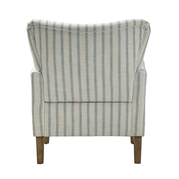 Gustaf Blue Striped Armchair