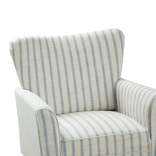 Gustaf Blue Striped Armchair