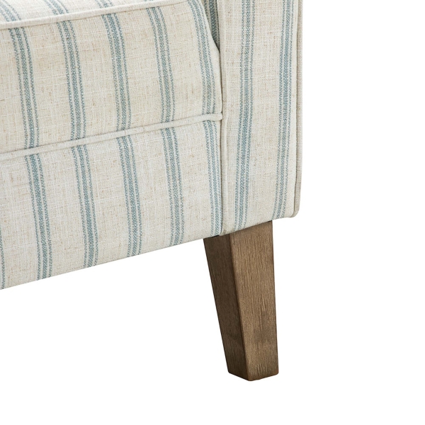 Gustaf Blue Striped Armchair