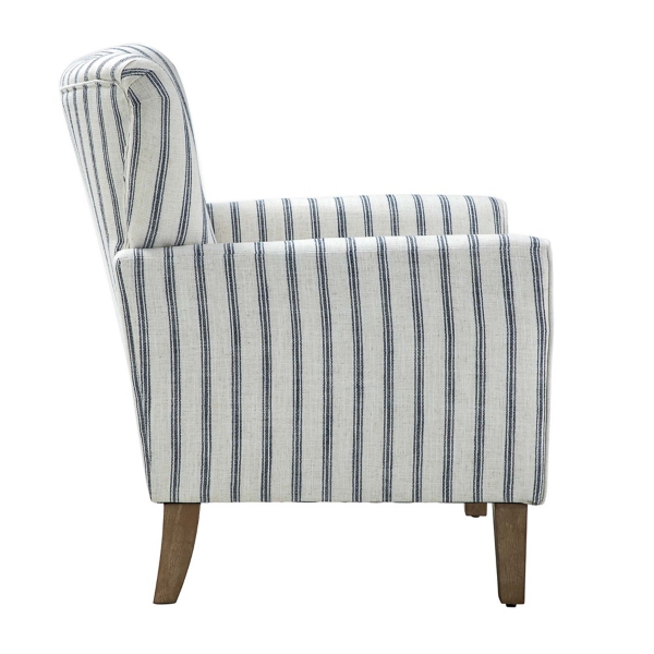 Gustaf Navy Striped Armchair