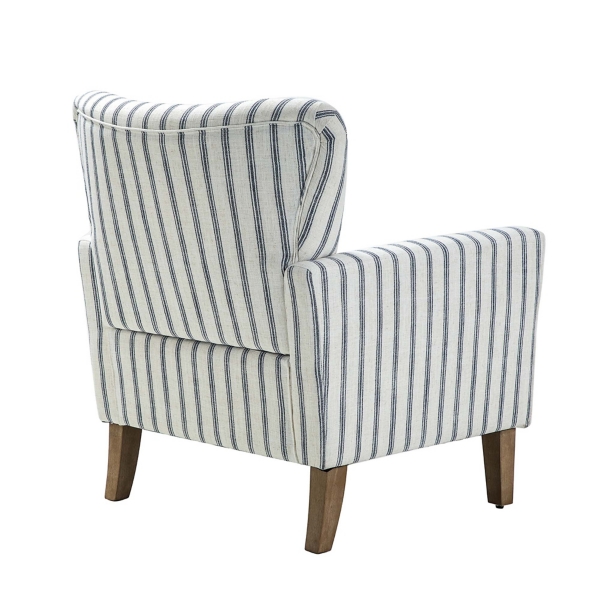 Gustaf Navy Striped Armchair