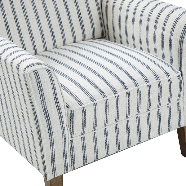 Gustaf Navy Striped Armchair