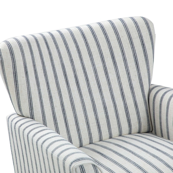 Gustaf Navy Striped Armchair
