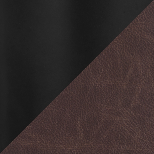 Espresso Faux Leather Metal Bar Stools, Set of 2