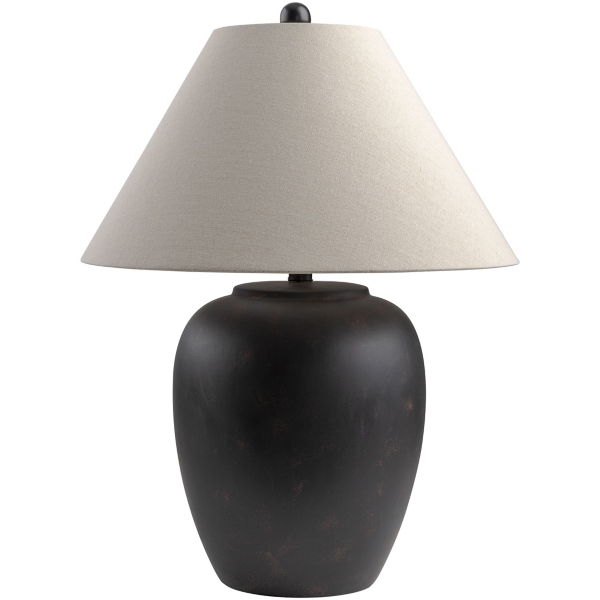 Black Ceramic Round Table Lamp | Kirklands Home