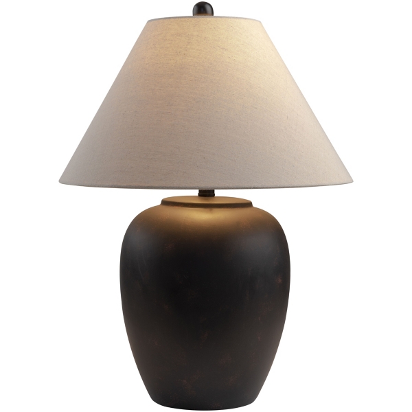 Black Ceramic Round Table Lamp
